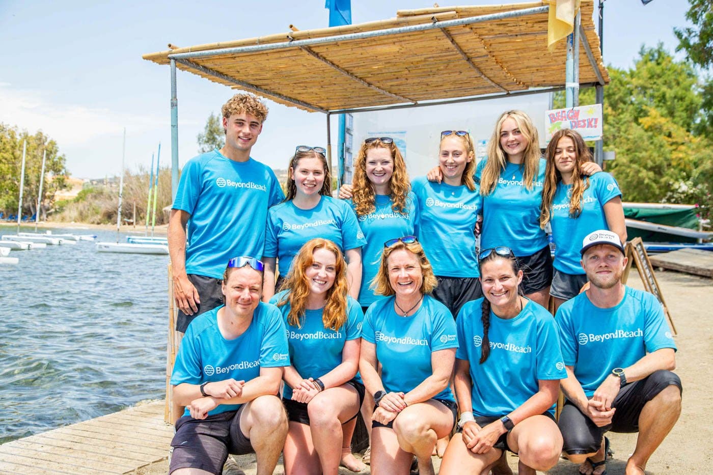 Our team on the beach